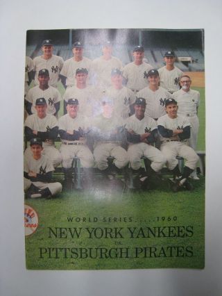 1960 World Series Official Program Ny Yankees Vs.  Pittsburgh Pirates Vtg -
