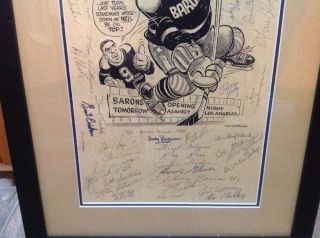 CLEVELAND BARONS 1996 AHL REUNION POSTER AUTO BY 40 PLAYERS NHL HOCKEY CRUSADERS 4