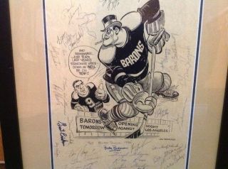 CLEVELAND BARONS 1996 AHL REUNION POSTER AUTO BY 40 PLAYERS NHL HOCKEY CRUSADERS 5