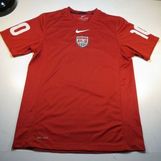 Nike Dri Fit Usa Us Soccer Team 2010 Jersey Tee T Shirt Sz Mens M Red