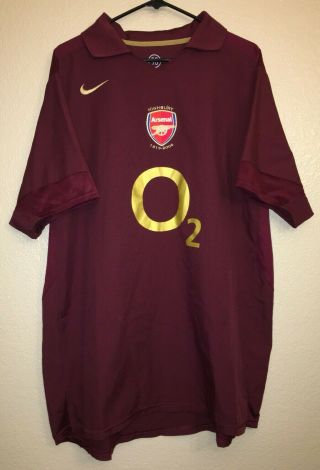 Nike 90 Highbury Arsenal 1913 - 2006 Mens Xl Burgundy Short Sleeve Soccer Jersey