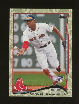 2014 Topps Camo 133 Xander Bogaerts Red Sox Rc Rookie /99