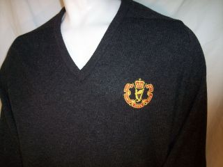 Glenmuir Xxl (50) Gray Lambswool Sweater - Royal County Down Golf Logo Ireland