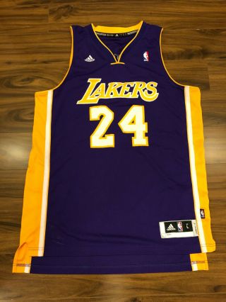 Adidas Nba Kobe Bryant Swingman Jersey Los Angeles Lakers Size Large Purple