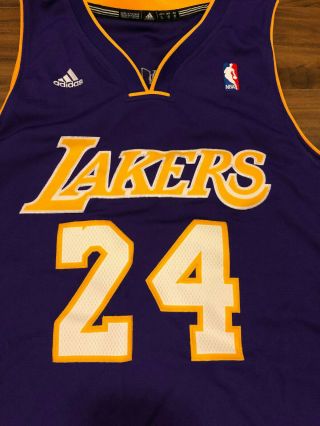 Adidas NBA Kobe Bryant swingman jersey Los Angeles Lakers size Large purple 2