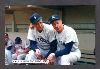 Joe Dimaggio Yankees & Hank Greenberg Unsigned 6 X 4 Kodak Photo Reprint 1