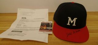 Hank Aaron Signed Autographed Milwaukee Braves 7 1/4 Hat Psa Jsa 043019dbr