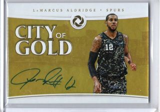 Lamarcus Aldridge 2018 - 19 Opulence City Of Gold Autograph Auto 24/25 Spurs
