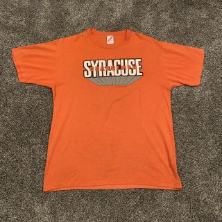 Vintage 1987 Syracuse Orangemen Basketball Final Four T - Shirt Mens Size Large