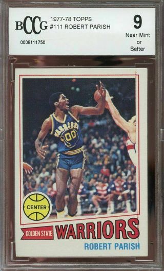 1977 - 78 Topps 111 Robert Parish Boston Celtics Rookie Card Bgs Bccg 9