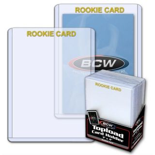 50 Bcw 3x4 Rookie Card Gold Imprint Rigid Hard Plastic Holders Baseball Trading