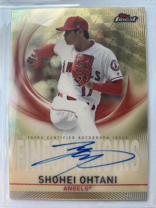 2019 Topps Finest Origins Autographed Superfractor Shohei Ohtani 1/1