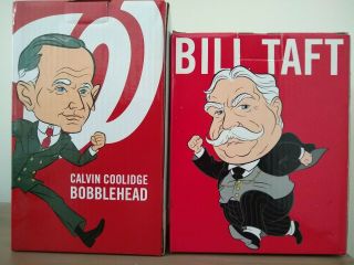 Calvin Coolidge And Bill Taft Washington Nationals Racing Presidents Bobblehead