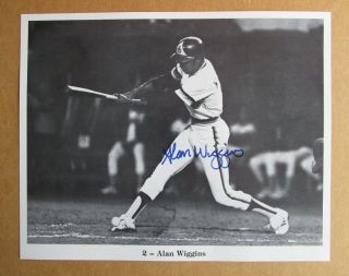San Diego Padres Alan Wiggins Team Issued Autographed Signed B&w 8x10 Photo D.  91