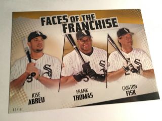2019 Topps Faces Of Franchise 5x7 Carlton Fisk Frank Thomas White Sox 02/10