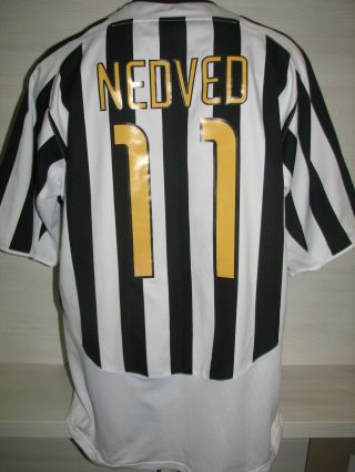 11 Pavel Nedved Juventus 2003 - 04 Home Shirt Nike Jersey Size Xl