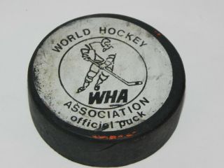 Vintage Wha World Hockey Association Official Game Puck Vancouver Blazers