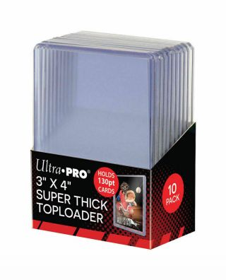 10 Ultra Pro Thick 130pt Toploaders Holders 130 Pt Trading Cards