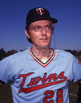 1975 Topps Baseball Color Negative.  Bert Blyleven Twins