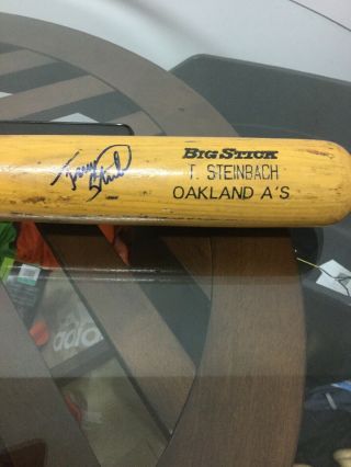 Oakland Athletics Terry Steinbach Signed Autographed Game Bat