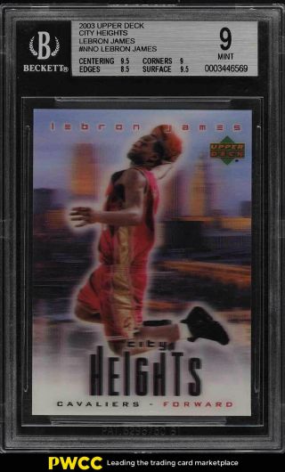 2003 Upper Deck City Heights Lebron James Rookie Rc Nno Bgs 9 (pwcc)