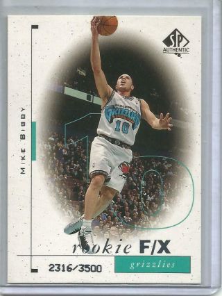 Mike Bibby 98/99 Sp Authentic Rookie 2316/3500