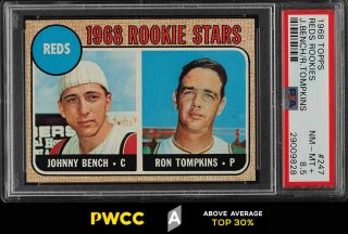 1968 Topps Johnny Bench Rookie Rc 247 Psa 8.  5 Nm - Mt,  (pwcc - A)