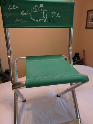 Arnold Palmer,  Jack Nicklaus,  7 Golf Pga Signed Autographed 1994 Masters Chair