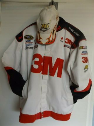 Roush Fenway Racing Greg Biffle Nascar Jacket Size Xl Plus Matching Cap