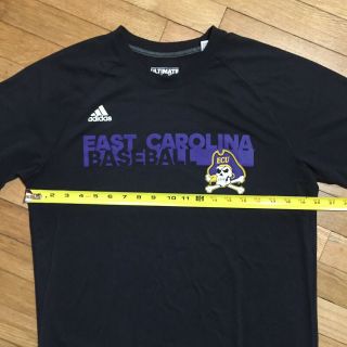 Adidas East Carolina University ECU Pirates Baseball Ultimate T Shirt Black L 5
