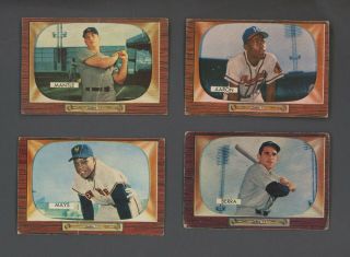 1955 Bowman Baseball Complete Set (320) W/ Mantle Mays Aaron Berra Mathews Ford