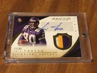 2015 Immaculate Cris Carter Patch Auto ’d 27/60