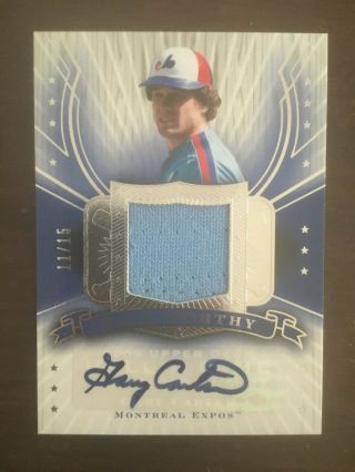2005 Upper Deck Hall Of Fame Hall Worthy Autograph - Material Silver Gary Carter