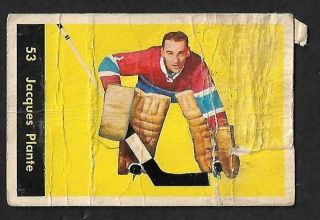 1960 - 61 Parkhurst Nhl Hockey: 53 Jacques Plante,  Montreal Canadiens
