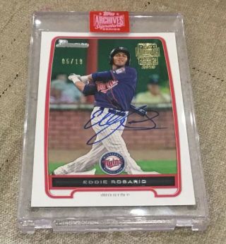 Eddie Rosario 2019 Topps Archives Signatures Series Card 5/19 Twins