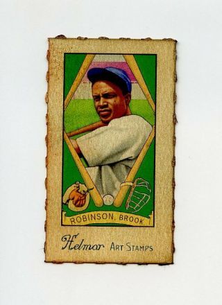 Rare Helmar Baseball Card: 484 Jackie Robinson Brooklyn Dodgers Scarce