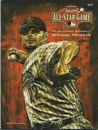 2004 Major League Baseball All - Star Game Program Roger Clemens Cover