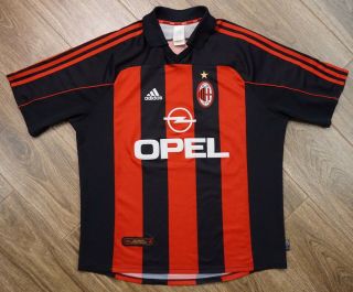 Ac Milan 2000/2002 Football Soccer Jersey Shirt Maglia Camiseta Calcio Adidas