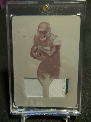 2017 National Treasures Leonard Fournette Rookie Dual Patch 1/1 Printing Plate