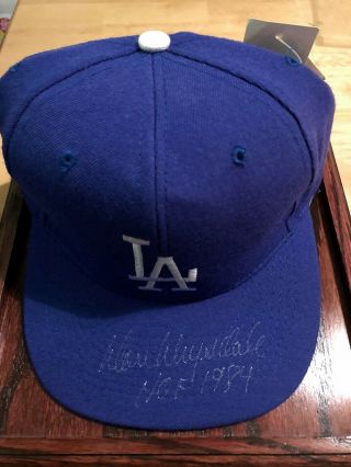 Don Drysdale Signed Los Angeles Dodgers Baseball Cap With Hof 1984 Insc Bas