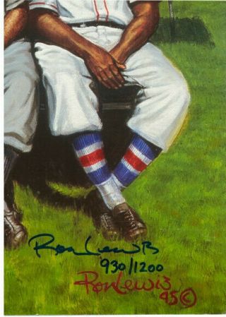 Ron Lewis “Tribute to Leon Day” Signed Poster 20 Negro League Stars 2