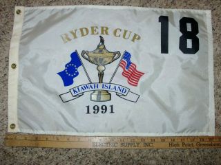 1991 Ryder Cup Kiawah Island 18th Hole Flag - Pga Golf