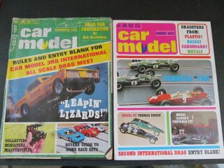 2 Vintage 1966 Car Model Magazines - March & December