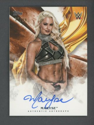 2019 Topps Wwe Wrestling Undisputed Maryse Signed Auto Autograph 37/99
