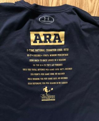 Notre Dame Football Team Issued Under Armour ARA Shirt large 19 2