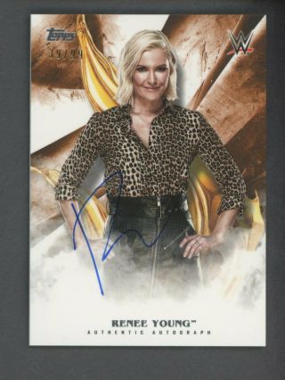 2019 Topps Wwe Wrestling Undisputed Renee Young Signed Auto Autograph 39/99