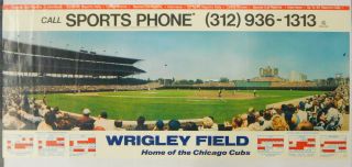 1979 Season Chicago Cubs Schedule Wrigley Field Poster Illinois Bell 16 X 36 "