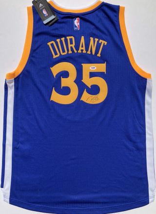 Kevin Durant 35 Signed Adidas Golden State Warriors Jersey Psa/dna Finals Mvp