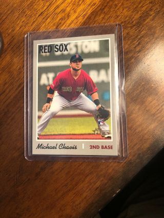 Michael Chavis 2019 Topps Heritage High Number Action Variation Boston Rookie Rc