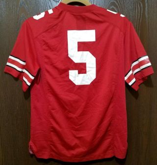 Nike Red Ohio State Buckeyes 5 Football Jersey Youth Large 14 - 16 2